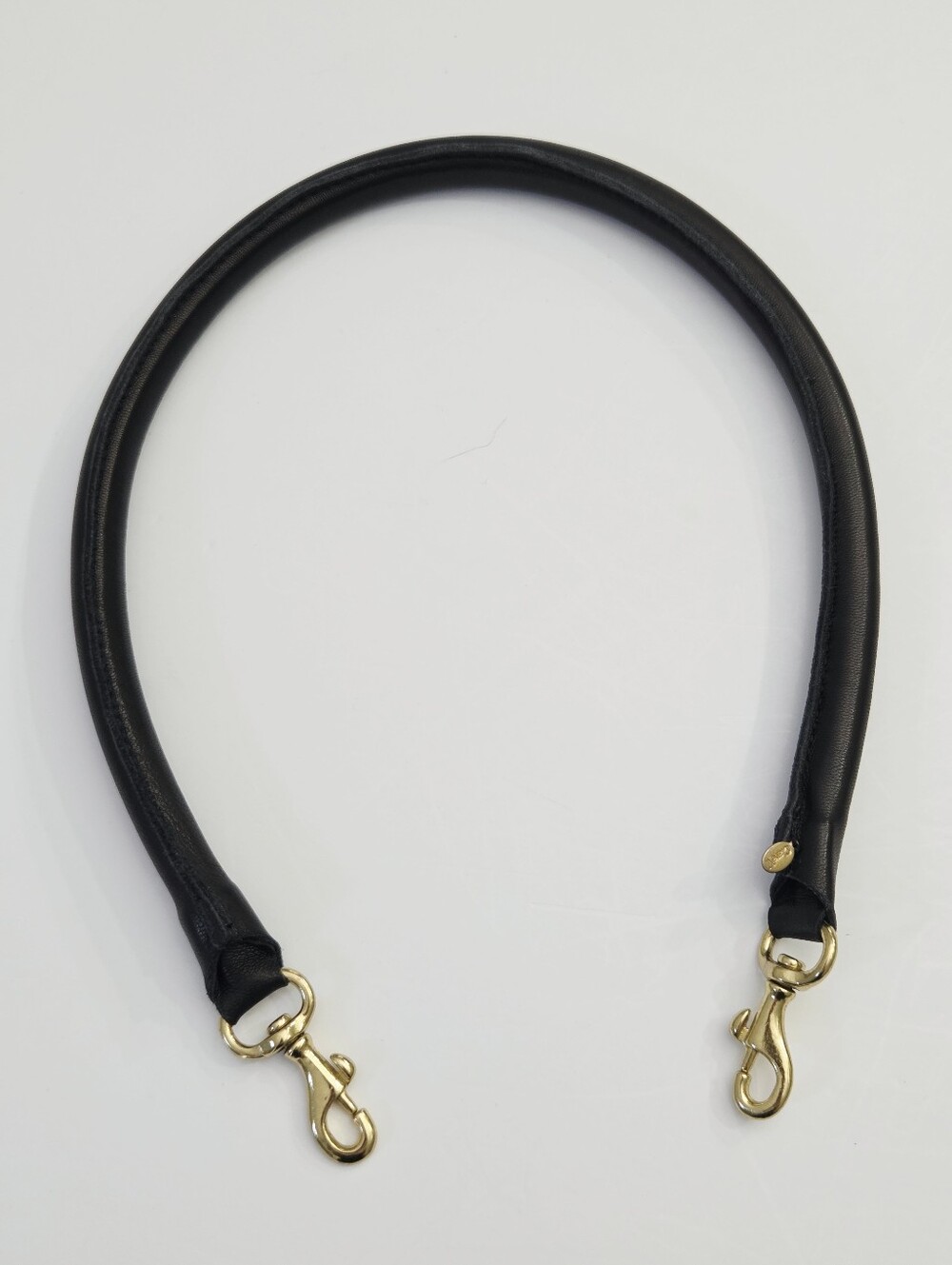 CLARE V SHORTIE STRAP - BLACK TUBULAR LEATHER - Picture 2 of 5